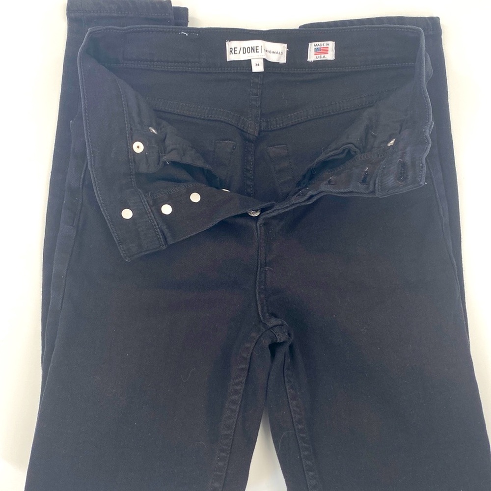 RE/DONE ORIGINAL Stretch High-Rise Ankle Crop Skinny Jeans - Picture 3 of 13